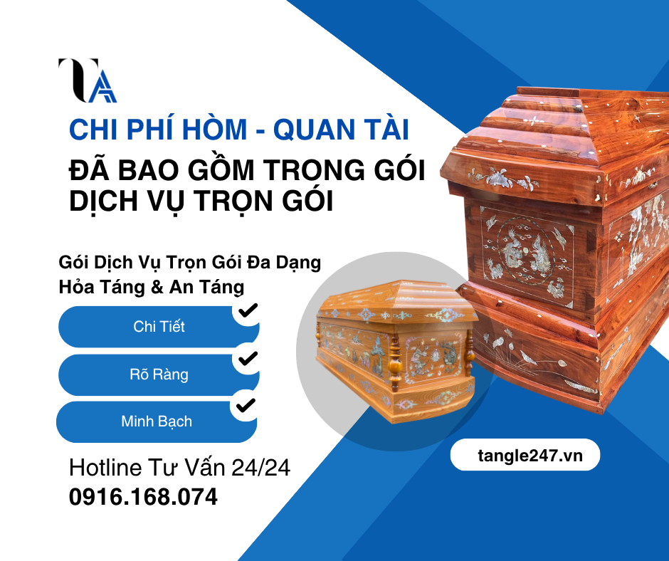 chi phí hòm quan tài theo gói mai táng trọn gói