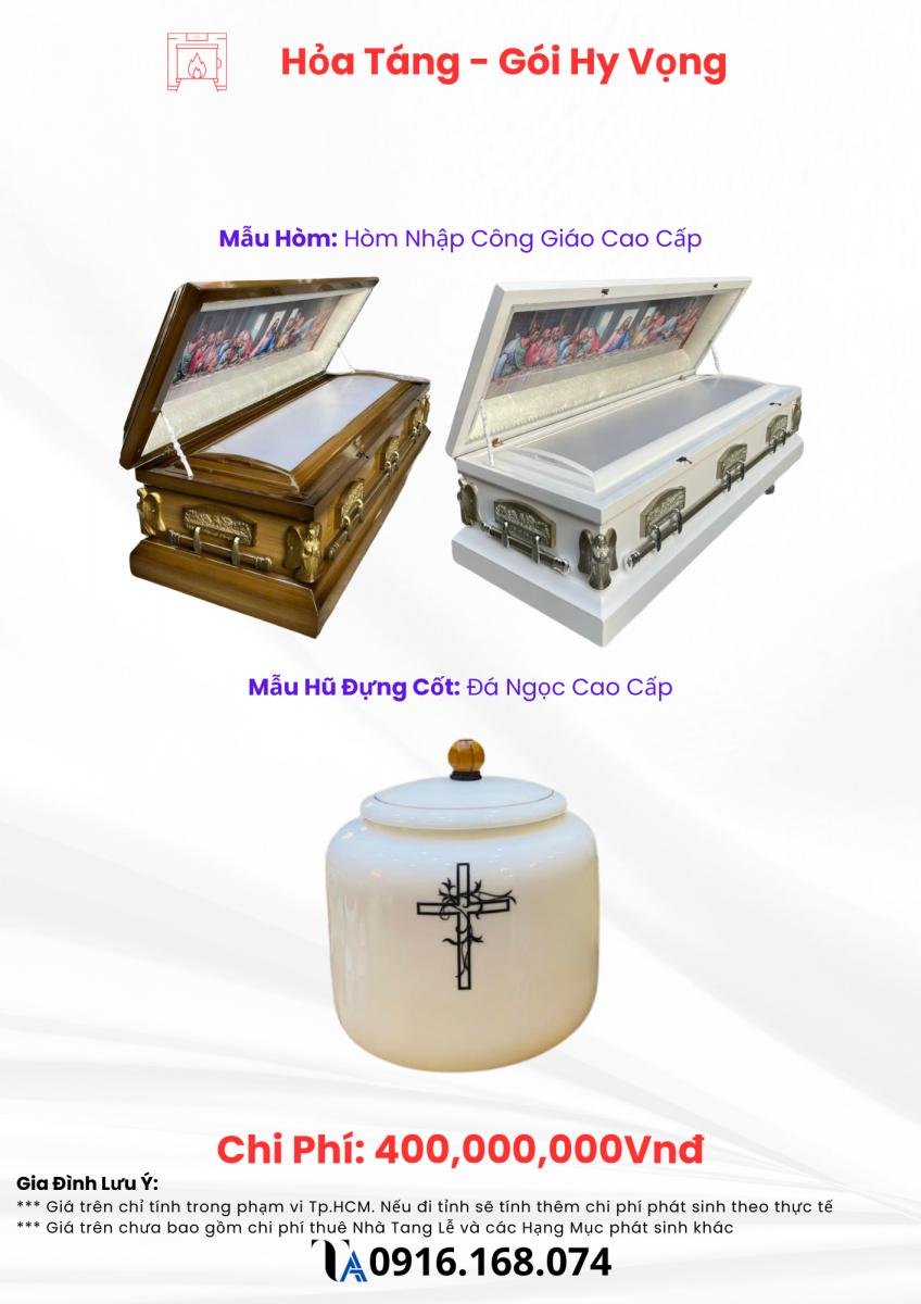 giá tổ chức tang lễ công giáo hỏa táng gói hy vọng 2